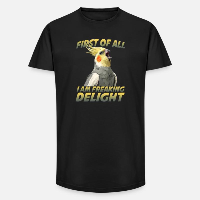 Humour de calopsitte Oiseau Calopsitte Perroquet - T-shirt coupe longue homme - noir