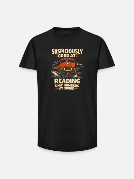 Zugnummern im Tempo | Trainspotting - Long Fit Männer T-Shirt - Schwarz