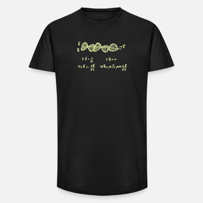 Maxwells Gleichungen - Long Fit Männer T-Shirt - Schwarz
