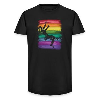 Bloc de bloc de Boulderer - T-shirt coupe longue homme - noir - Devant - AI Model Male 185 light (185cm)