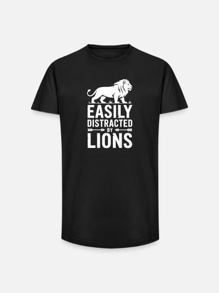 Lion Sayings Lion Funny Lion Gift - Long Fit Men's T-Shirt - black