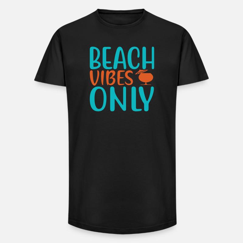 Beach vibes only - Long Fit Männer T-Shirt - Schwarz