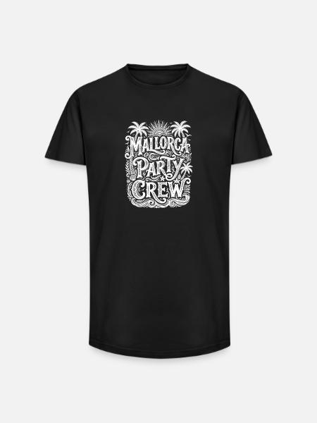 Mallorca Party Crew - Long Fit Men's T-Shirt - black