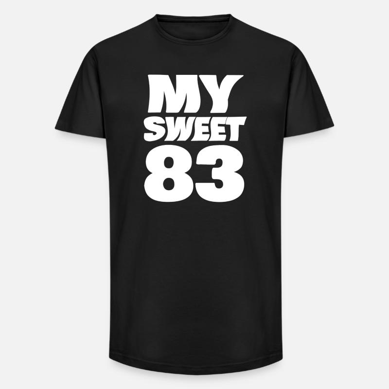 83 - Long Fit Männer T-Shirt - Schwarz