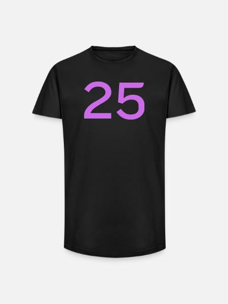 25 - T-shirt coupe longue homme - noir