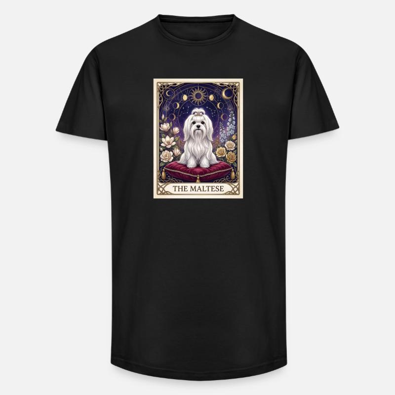 Der Malteser im Sternenhimmel - Long Fit Männer T-Shirt - Schwarz