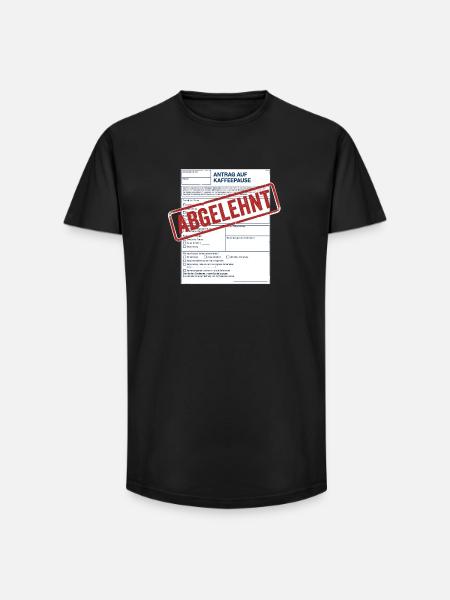 Kaffeepause - Long Fit Männer T-Shirt - Schwarz