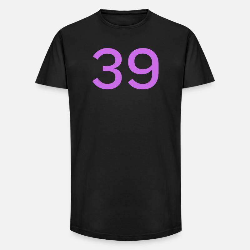39 - Long Fit Men's T-Shirt - black