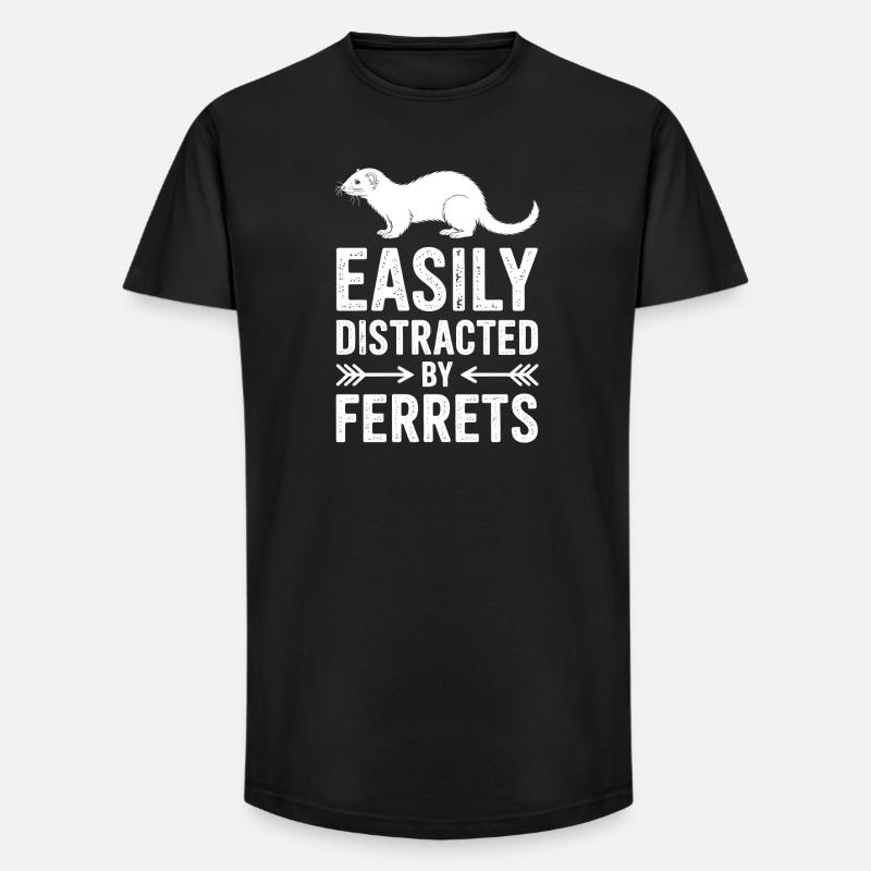 Frettchen Sprüche Lustiges Frettchen Geschenk - Long Fit Männer T-Shirt - Schwarz