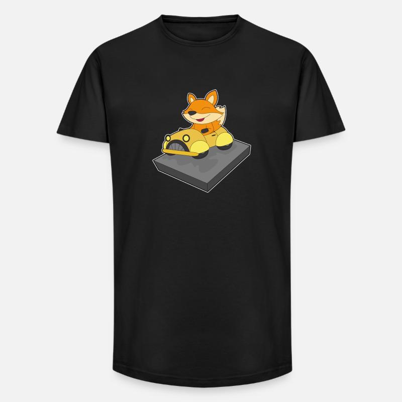 Fox Car - Long Fit Men's T-Shirt - black
