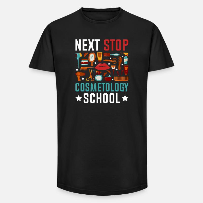Next Stop Cosmetology School - Long Fit Männer T-Shirt - Schwarz