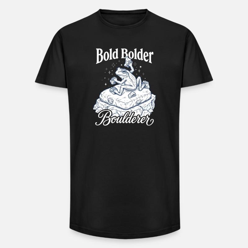 Bouldern Bold Bolder Boulderer - Long Fit Männer T-Shirt - Schwarz