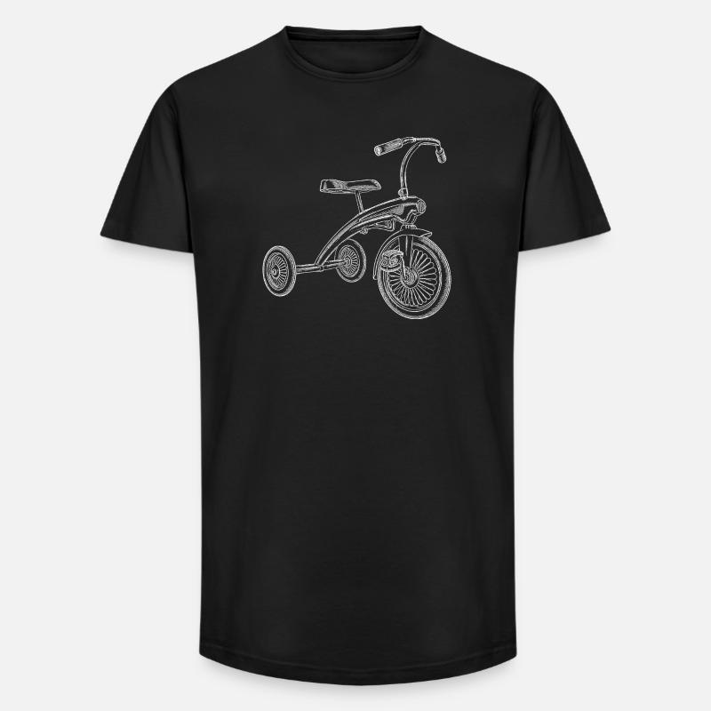 Dreirad - Long Fit Männer T-Shirt - Schwarz