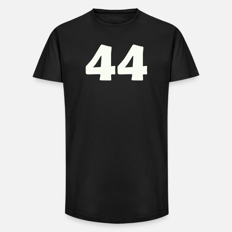 44 - Long Fit Männer T-Shirt - Schwarz