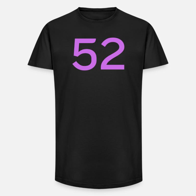 52 - Long Fit Männer T-Shirt - Schwarz