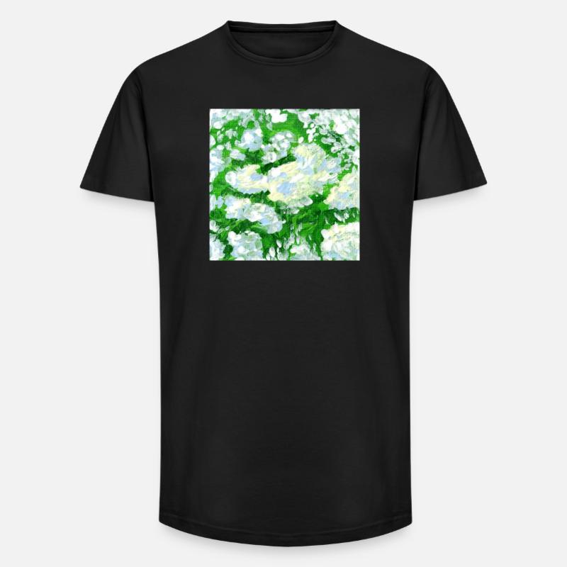Peintures de sureau - T-shirt coupe longue homme - noir