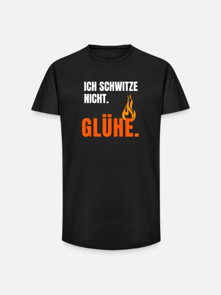 Ich Glühe Schon - Long Fit Männer T-Shirt - Schwarz