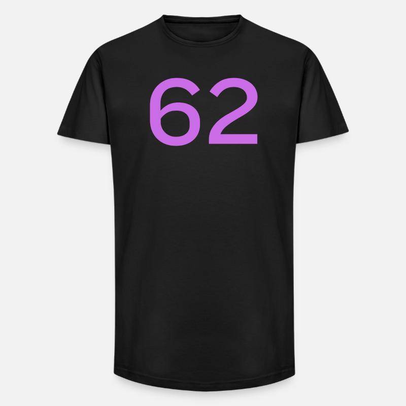 62 - Long Fit Männer T-Shirt - Schwarz