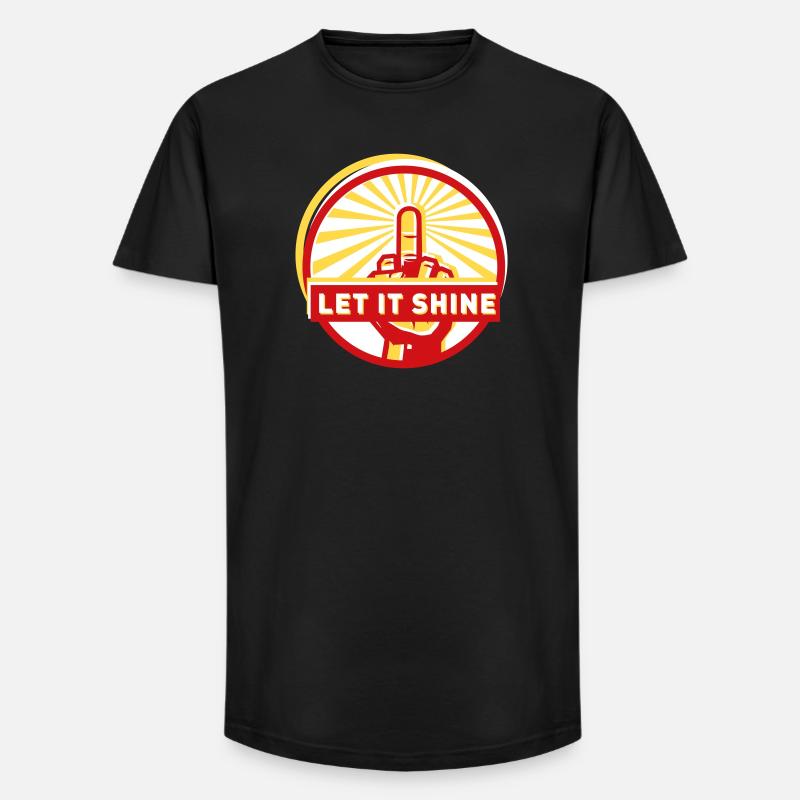 let it shine - Long Fit Männer T-Shirt - Schwarz