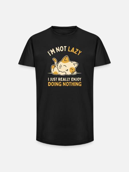 J’aime vraiment ne rien faire - T-shirt coupe longue homme - noir