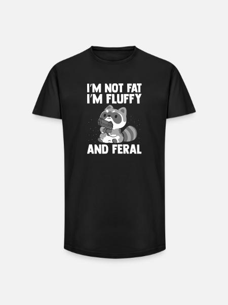 Trash Panda Raccoon - Long Fit Men's T-Shirt - black