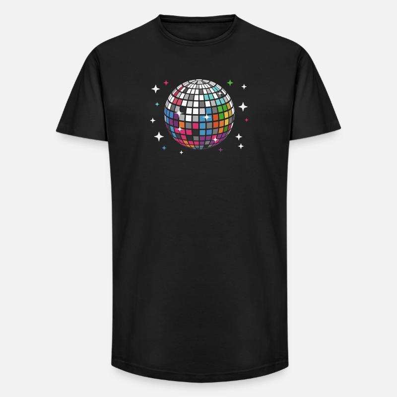 Disco Ball Disco Discothèque - T-shirt coupe longue homme - noir