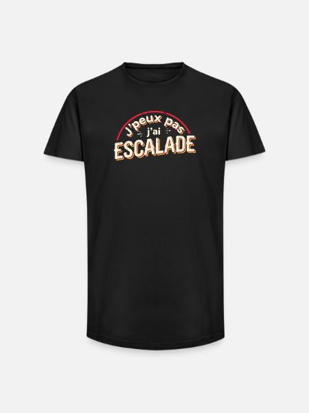 J'peux pas j'ai escalade - T-shirt coupe longue homme - noir