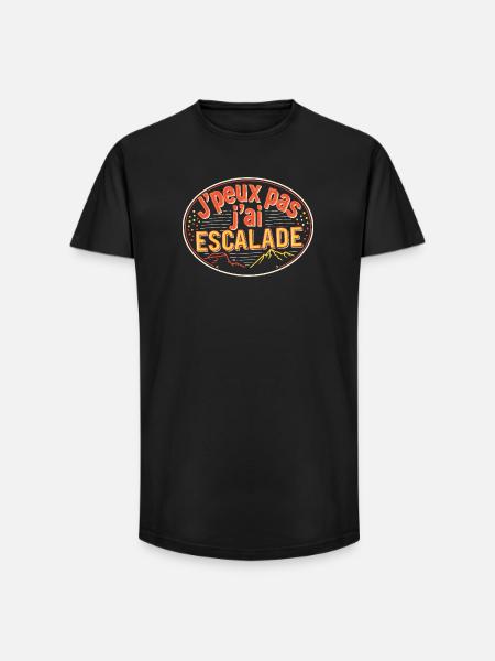 J'peux pas j'ai Escalade - T-shirt coupe longue homme - noir
