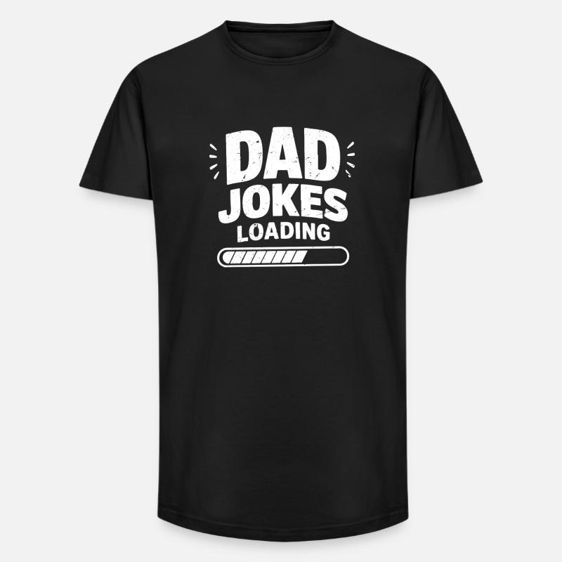 dad jokes loading - Long Fit Männer T-Shirt - Schwarz