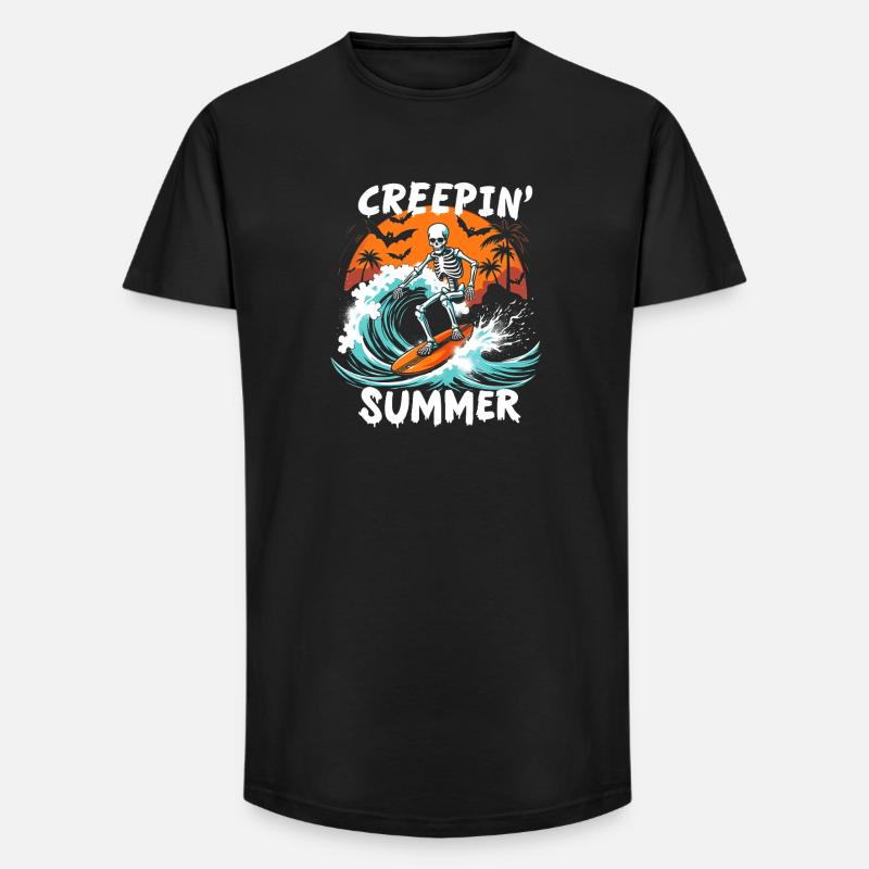 Effrayant Été Summerween Halloween - T-shirt coupe longue homme - noir