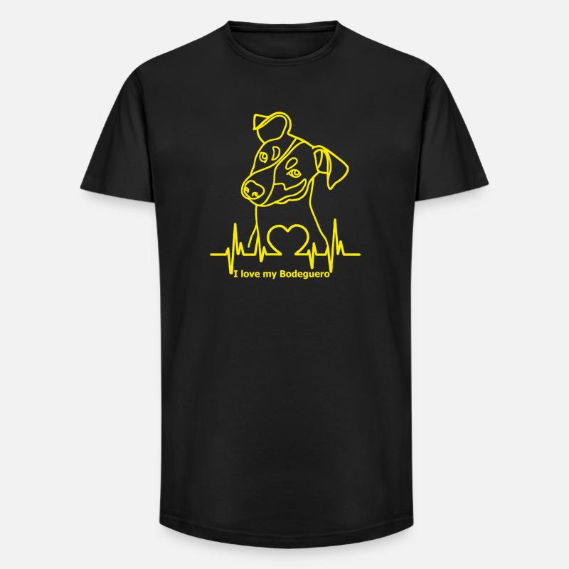 Bodeguero mit Herzschlag - Long Fit Männer T-Shirt - Schwarz