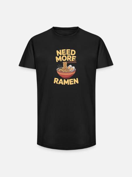 Ramen Noodle Soup Gifts - Long Fit Men's T-Shirt - black