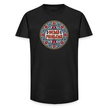 Nema Problema Shirt Lustig Balkan Jugo Geschenk - Long Fit Männer T-Shirt - Schwarz - Vorne - AI Model Male 185 light (185cm)