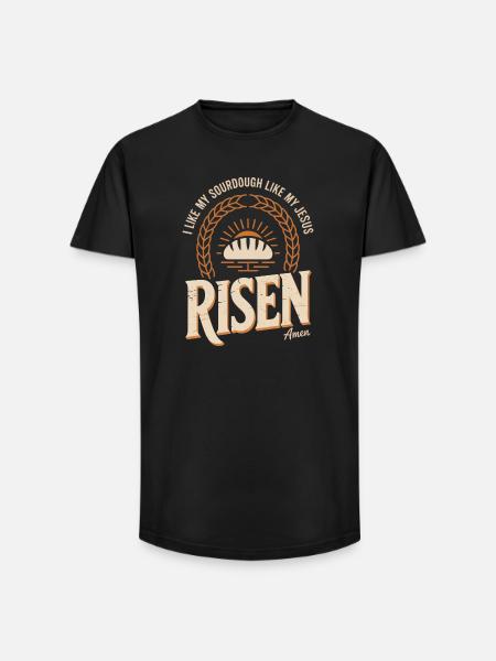 Sourdough Sunrise Rise Logo - Long Fit Men's T-Shirt - black