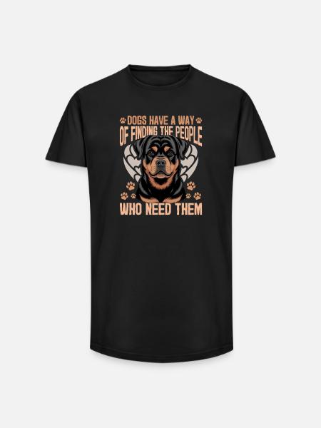 Rottweiler Rottie Dog Breed - Long Fit Men's T-Shirt - black