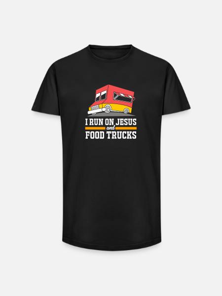 Snack Food Truck - Long Fit Men's T-Shirt - black