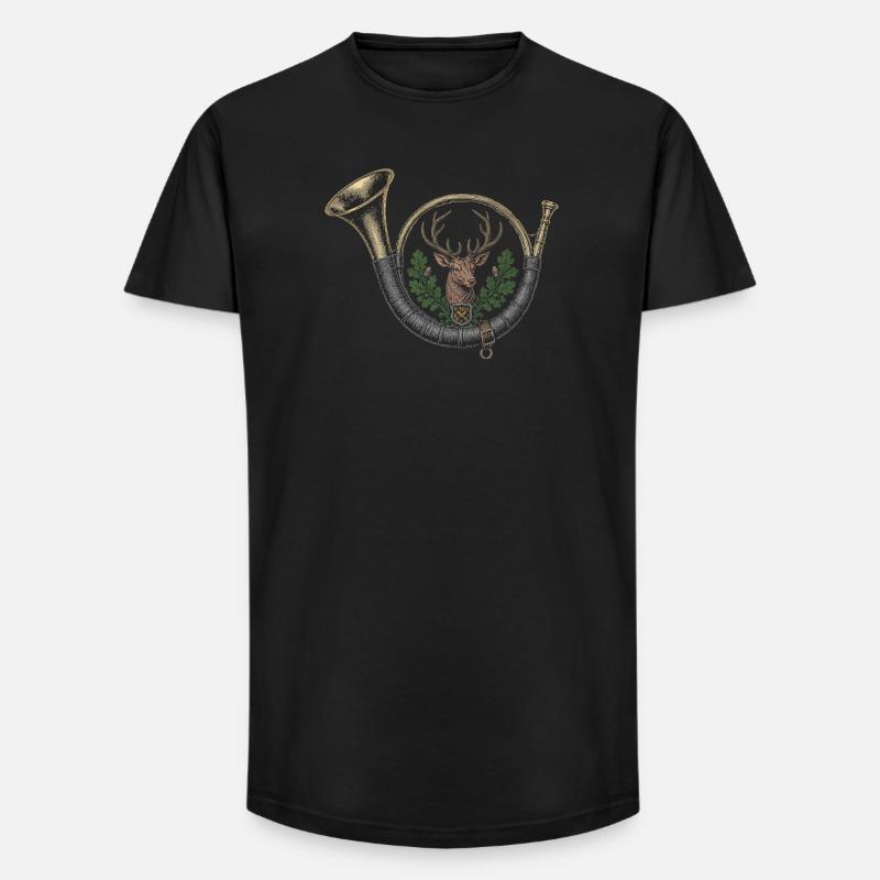 bugle - Long Fit Men's T-Shirt - black