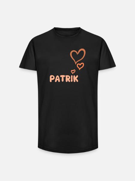 Name Patrik - Long Fit Men's T-Shirt - black