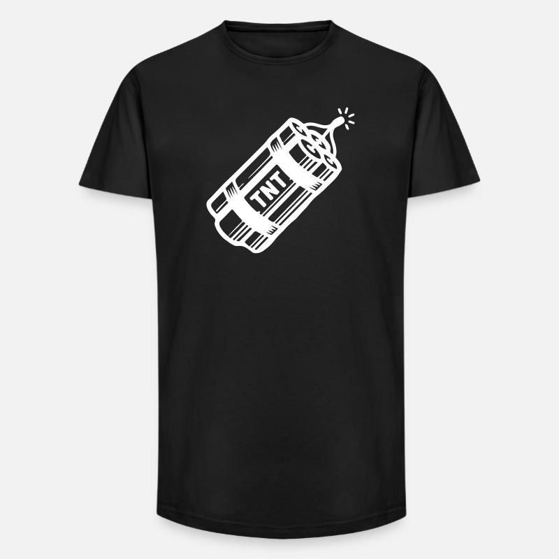 Dynamit Tnt - Long Fit Männer T-Shirt - Schwarz