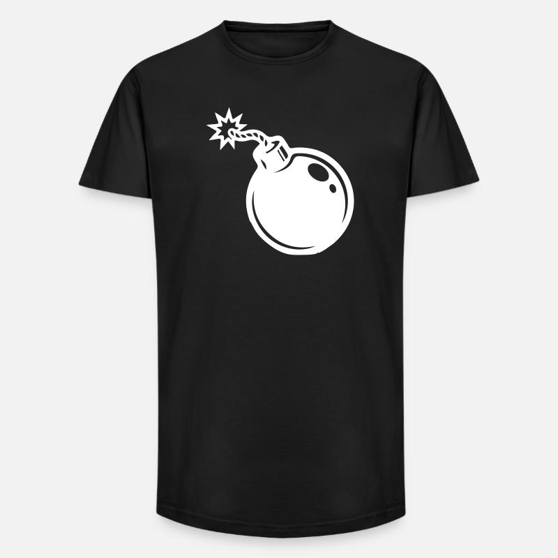 Bombe Symbol - Long Fit Männer T-Shirt - Schwarz