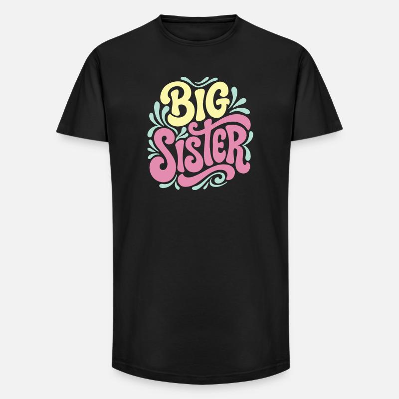 Große Schwester-Feier - Long Fit Männer T-Shirt - Schwarz