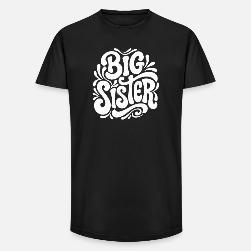Big Sister Psychedelic Splash - Long Fit Männer T-Shirt - Schwarz