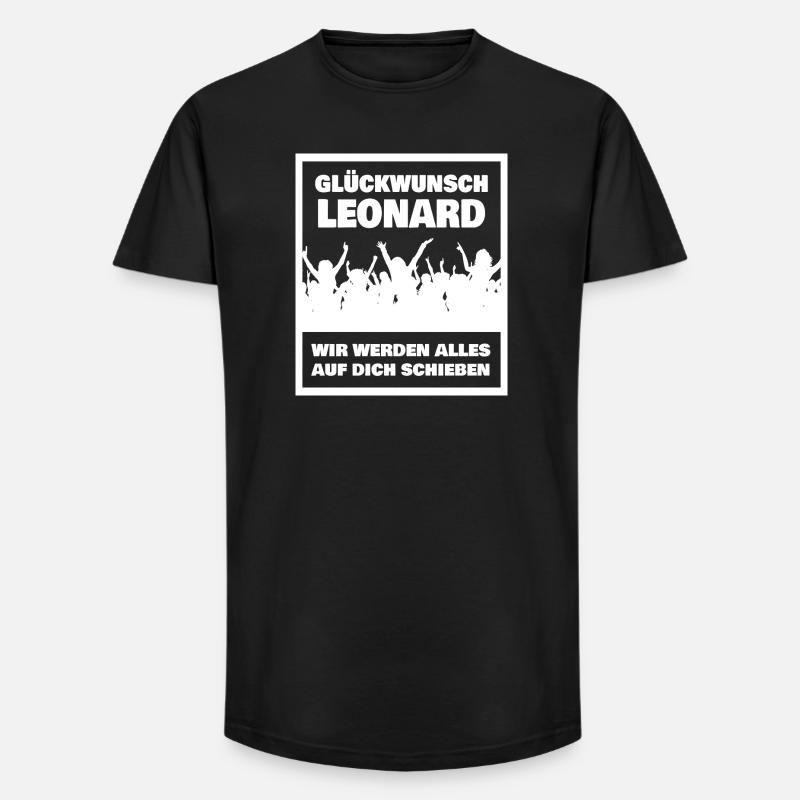 Leonard - Long Fit Männer T-Shirt - Schwarz