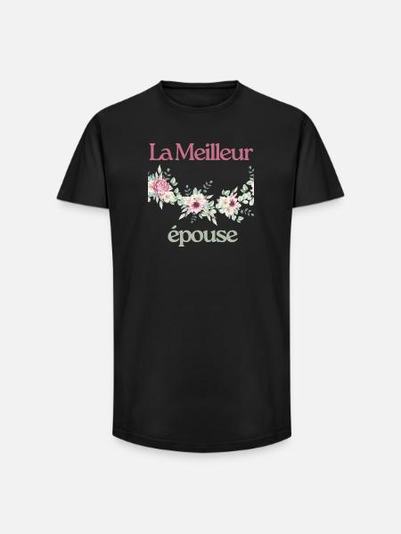 La Meilleur épouse - T-shirt coupe longue homme - noir