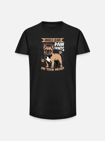 French Bulldog Frenchie Dog Breed - Long Fit Men's T-Shirt - black