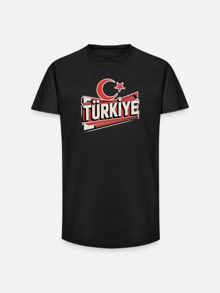 Turkey - Long Fit Männer T-Shirt - Schwarz