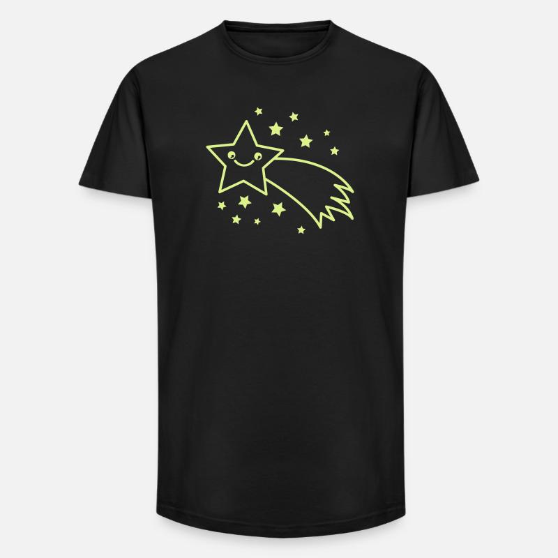 Sternschnuppe Sternenflug - Long Fit Männer T-Shirt - Schwarz