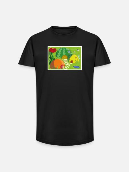 Obstdorf - Long Fit Männer T-Shirt - Schwarz