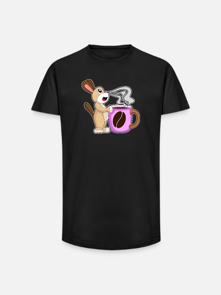 Dog Coffee Mug - Long Fit Men's T-Shirt - black