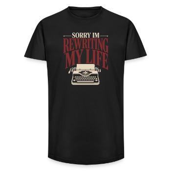Poetcore Poet Poesie Dark Academia Geschenk - Long Fit Männer T-Shirt - Schwarz - Vorne - AI Model Male 185 light (185cm)